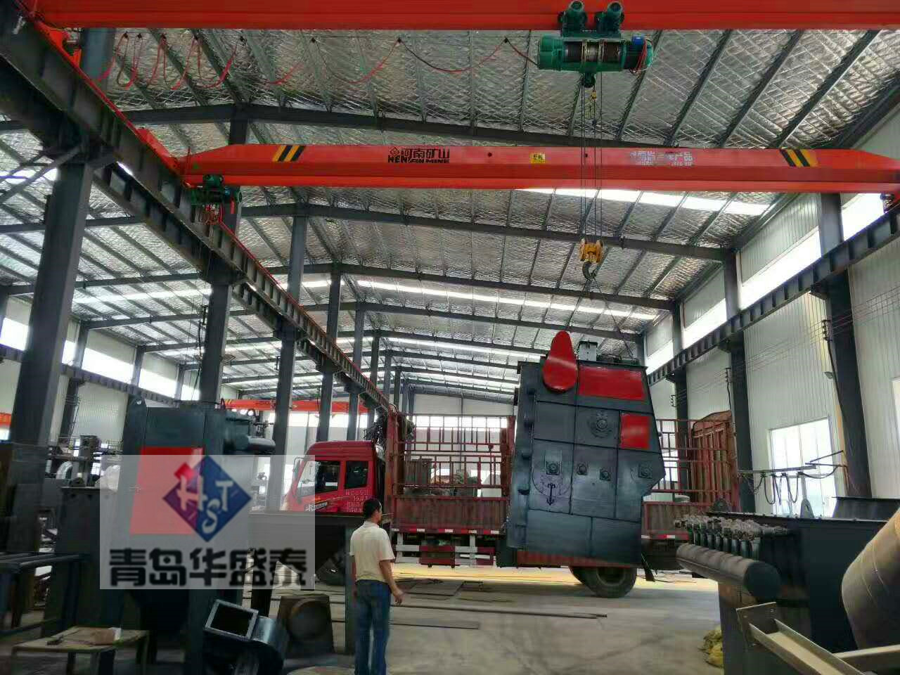 發往山東德州的3210履帶式拋丸機