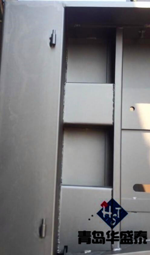 發貨威海吊鉤式拋丸機調試完畢拋丸效果現場圖