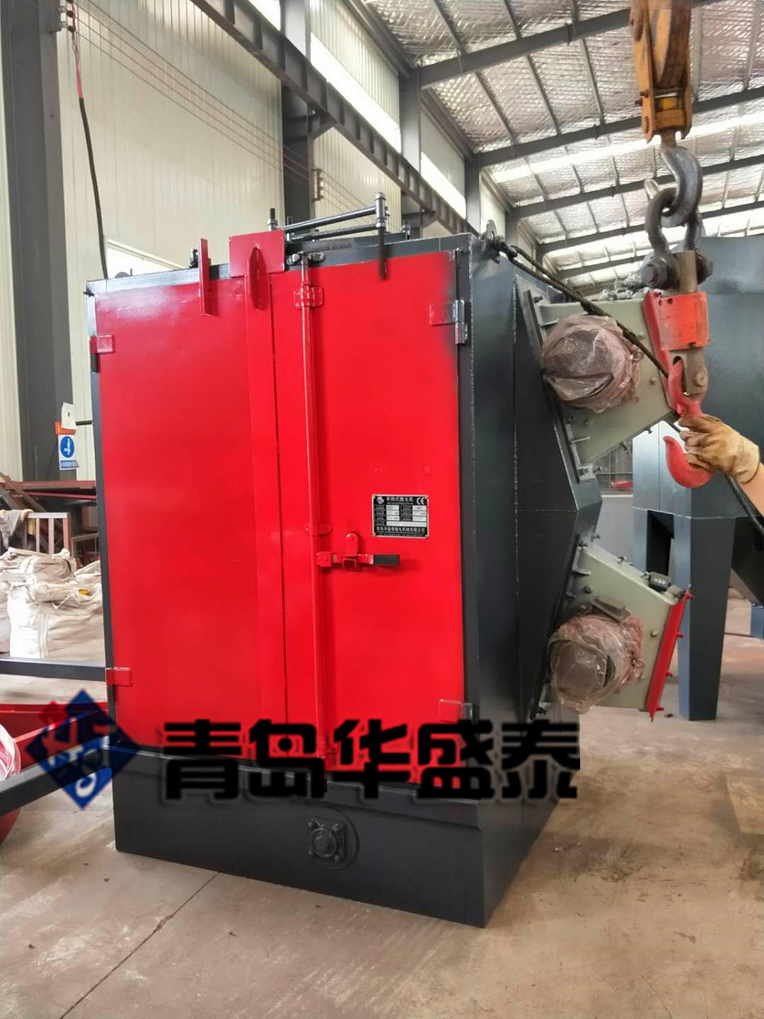 發(fā)往福州福清市376吊鉤式拋丸機(jī)發(fā)貨現(xiàn)場(chǎng)圖