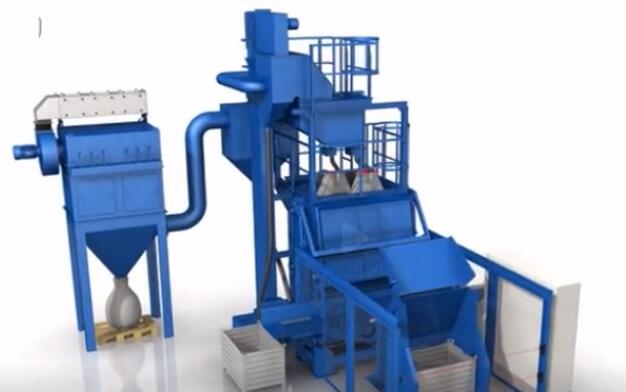 自動上料拋丸機(jī)三維動畫 自動上料拋丸機(jī)三維動畫